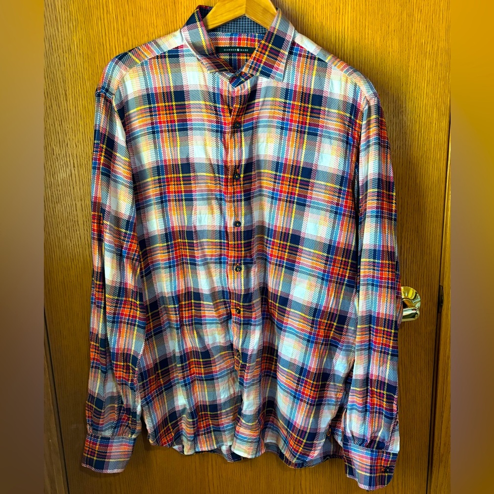 Hammer Made Men’s Plaid Button Down Shirt 43/17